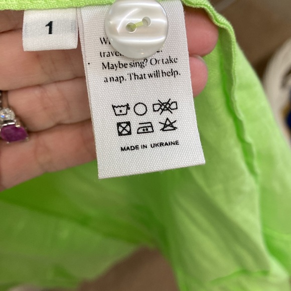 Sleeper Linen Loungewear Dress in Lime Sz 1 worn once - Picture 6 of 8